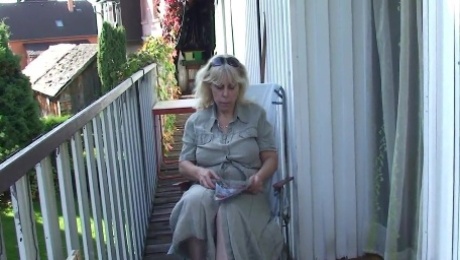Fucking old mother in law outside