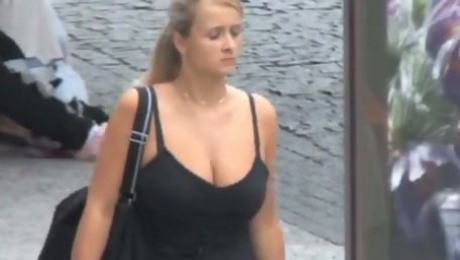 The best amateur compilation of busty girls walking on the street