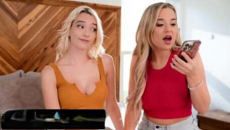 Pissed Wives Kenna James and Blake Blossom HaveDuring Phone Survey