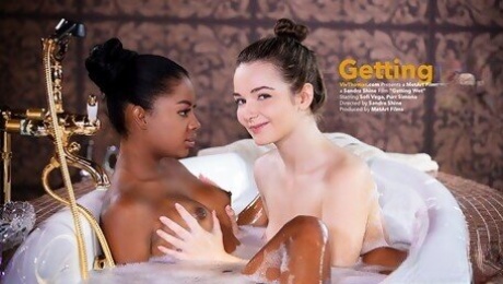 Watch this cute interracial lesbian couple have passionate sex