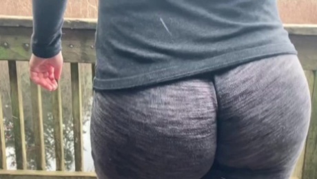 Wedgie Pants On a Fat Booty Step Mom At a Public Park